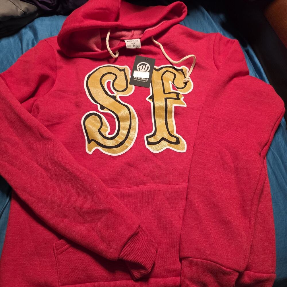 Where I'm From San Francisco Size Large Red Hoodie NWT